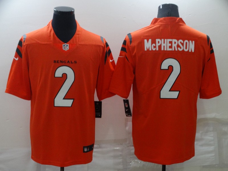 Men Cincinnati Bengals #2 Mcpherson Orange 2022 Nike Vapor Untouchable Limited NFL Jersey
